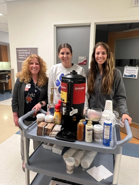 Jillian with coffee cart