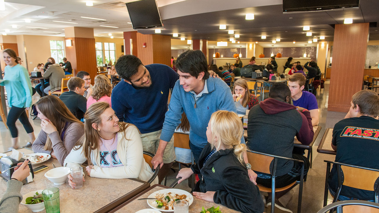 Students eating lunch
