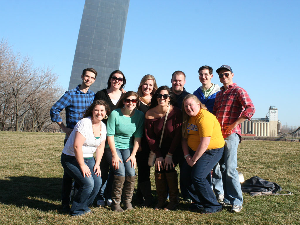 2007 Harlaxton alums at the St. Louis Arch in 2012