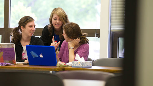 Students with laptops