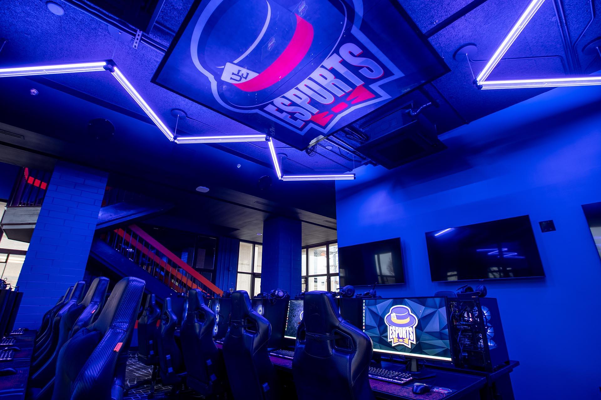 eSports Center in purple light