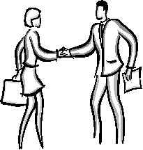 Two people shaking hands