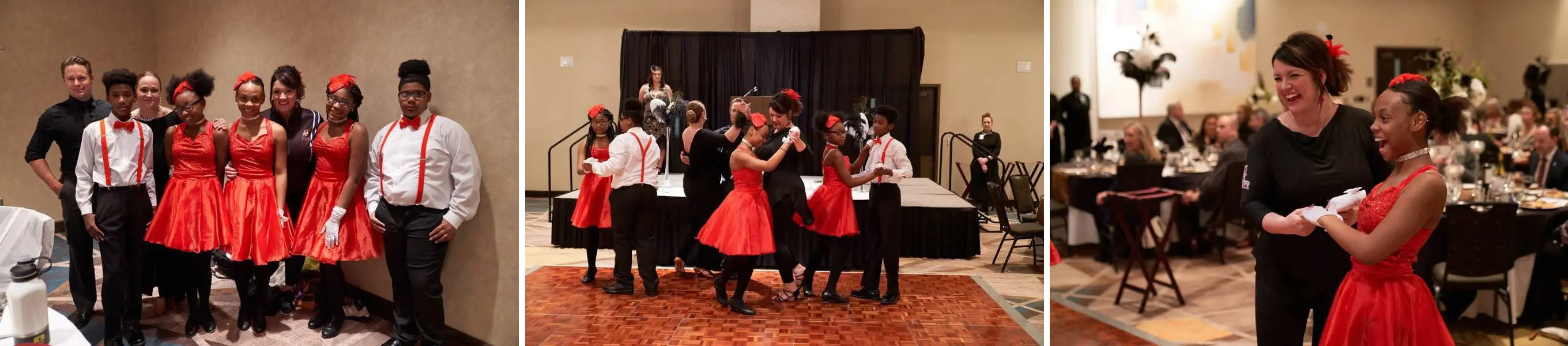 Collage of photos of Rhythm and Rise dancers
