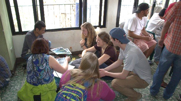 Student changemakers working in a group