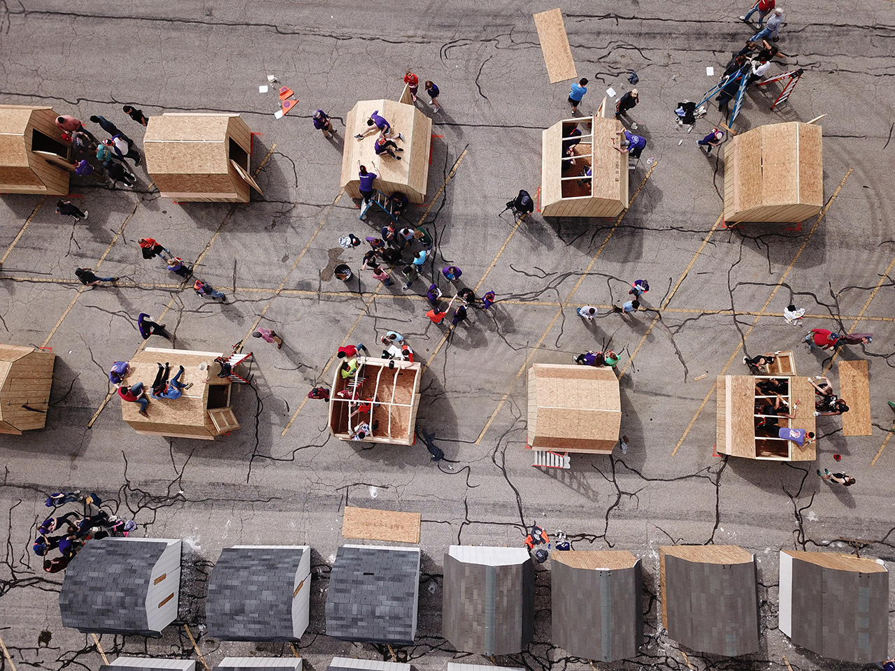 Barn Blitz Houses from the Air
