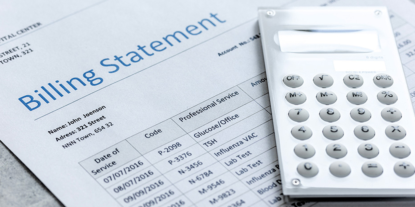 Medical billing statement and calculator