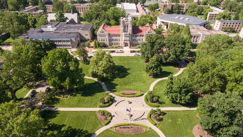 Arial shot of the UE campus