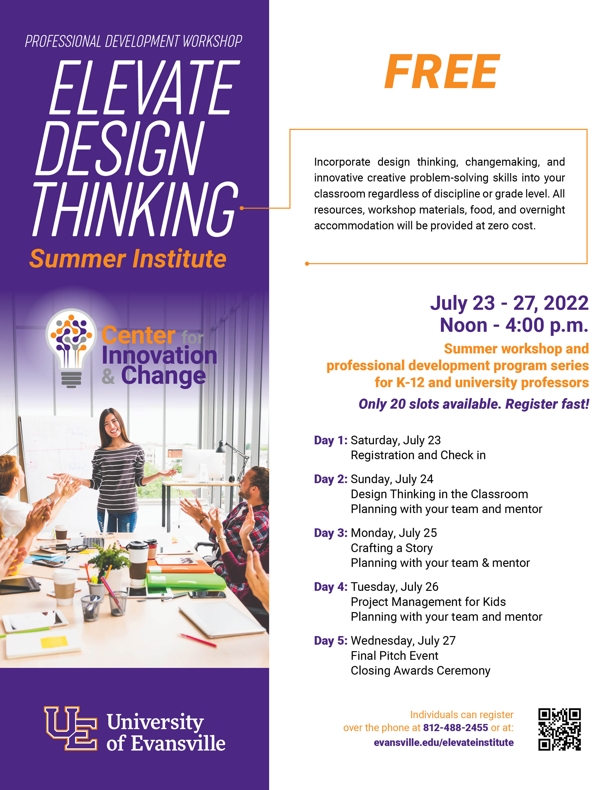 Elevate Design Thinking flyer