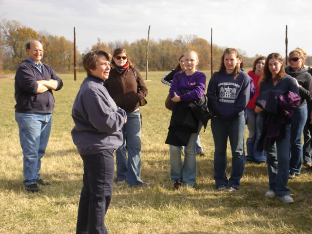 Honors students tour Cahokia Mounds in southern Illinois