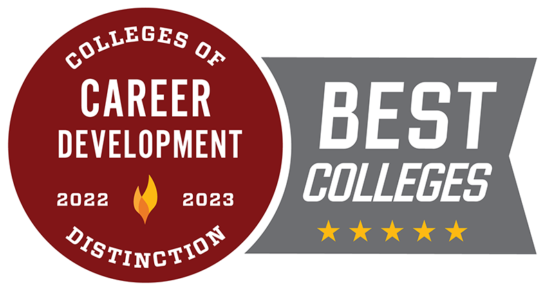 Colleges of Distinction Best Colleges Career Development Badge