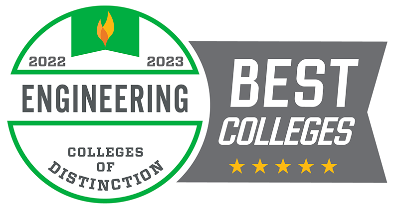 Colleges of Distinction Best Colleges Engineering Badge