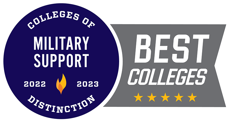 Colleges of Distinction Best Colleges Military Support Badge