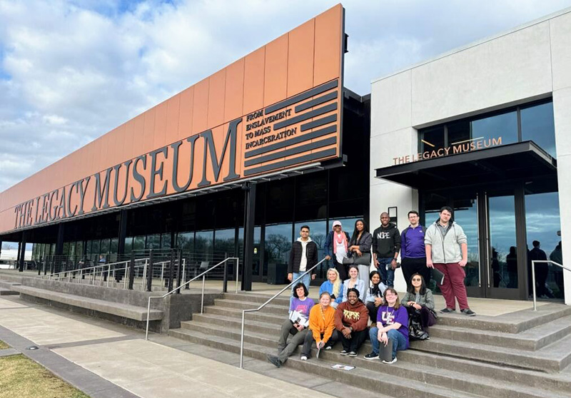 Students in front of The Legacy Museum