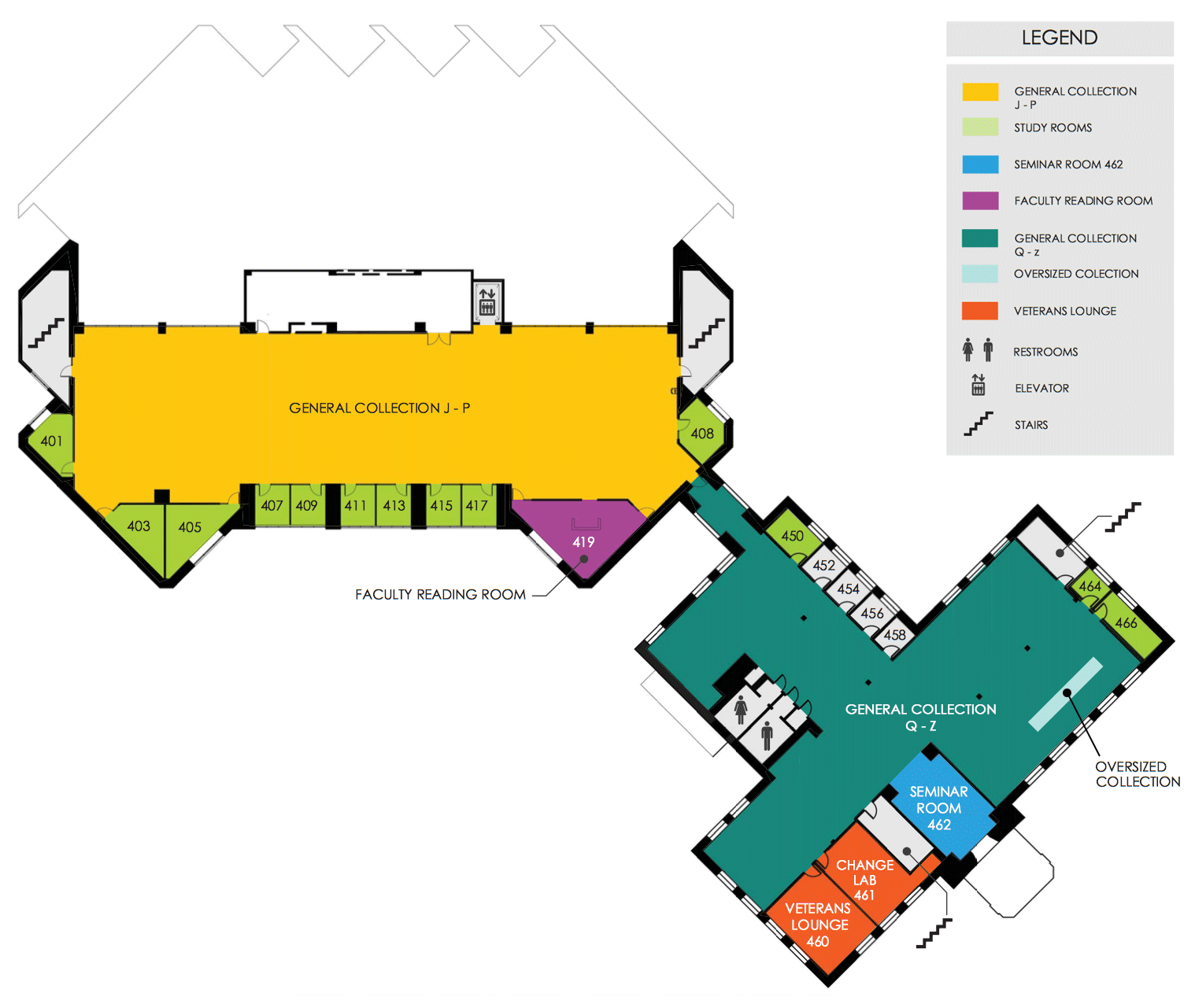 Library Floor 4 Map