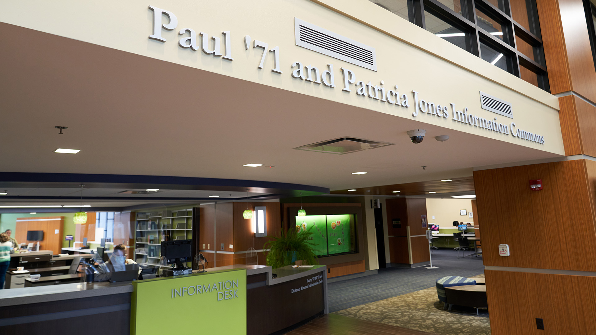 Paul Jones Information Commons Sign