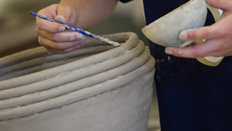 Clay art ceramics detail