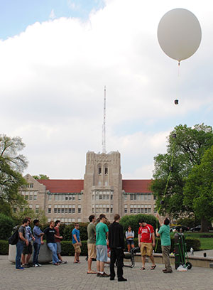 Balloon in front of Olmsted