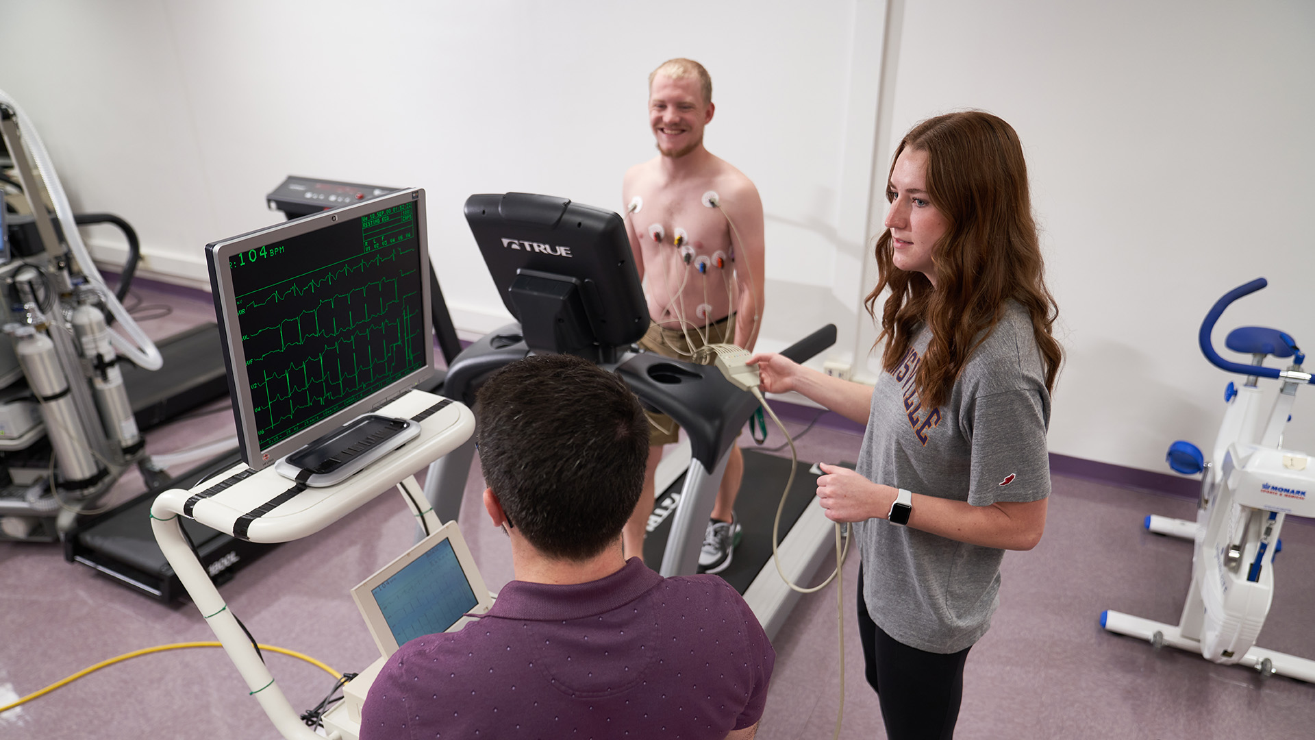 Exercise Science students and treadmill