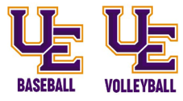 UE Baseball and UE Volleyball logos