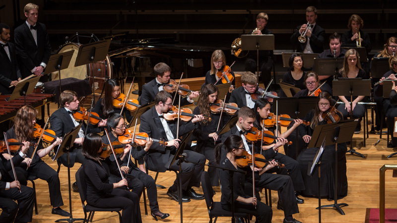 Orchestra playing