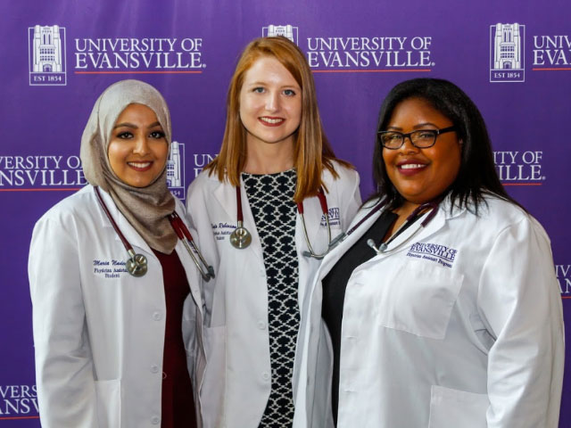 Candid white coat ladies