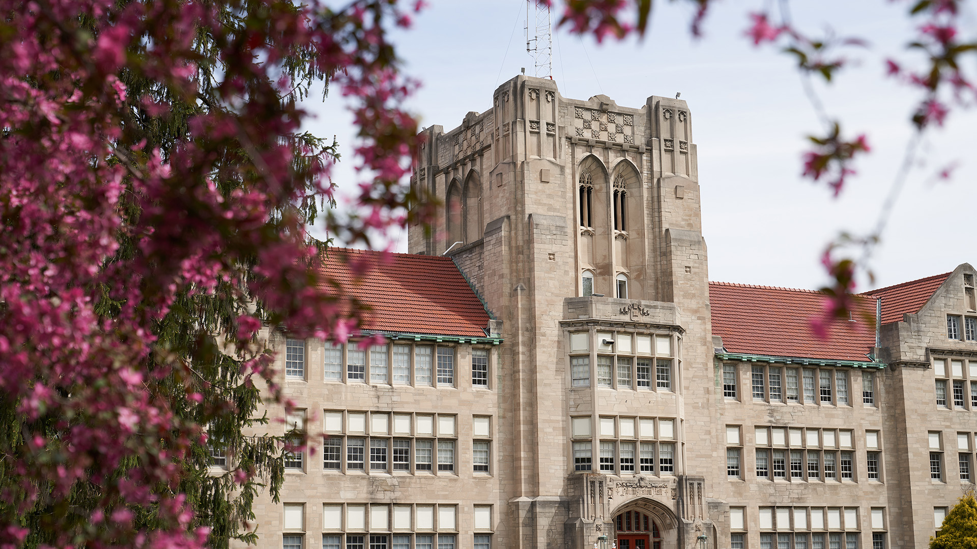 UE front oval and Olmsted Administration Hall