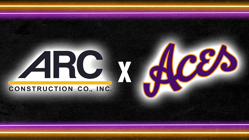 Arc Construction logo and UE Aces logo