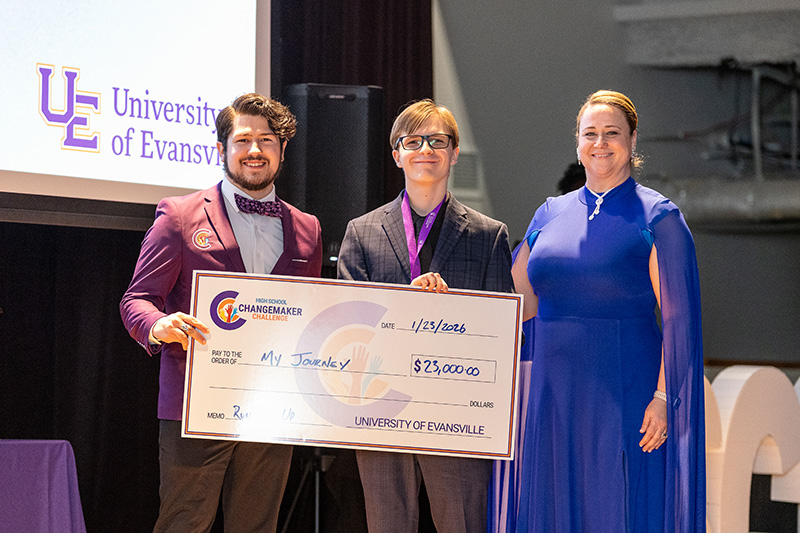 MyJourney contestant with check