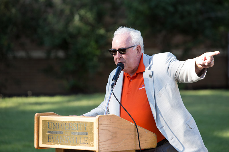Jones giving a speech.