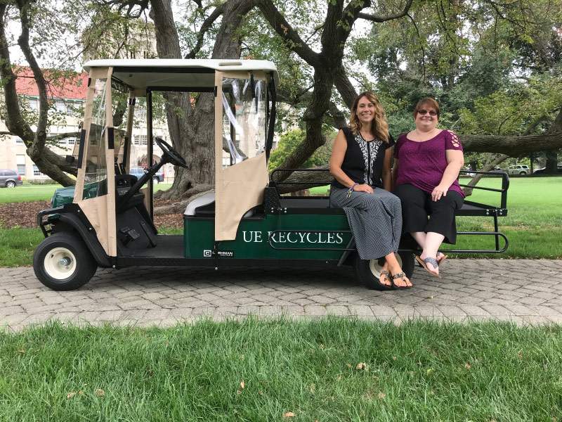 Recycling Golf Cart Side