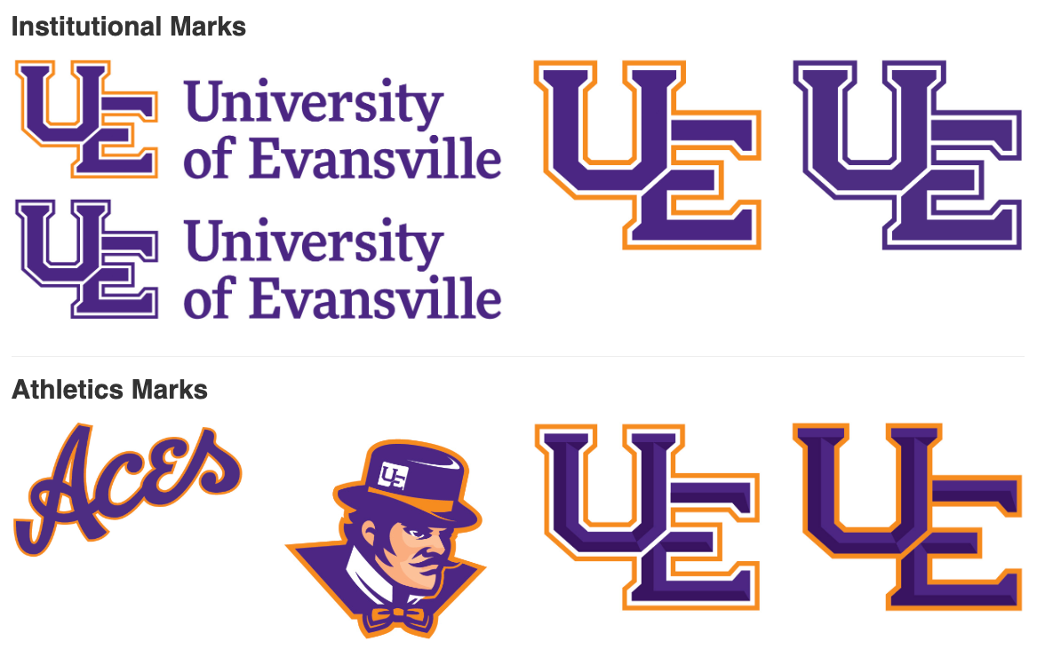 University of Evansville Institutional and Athletics Marks