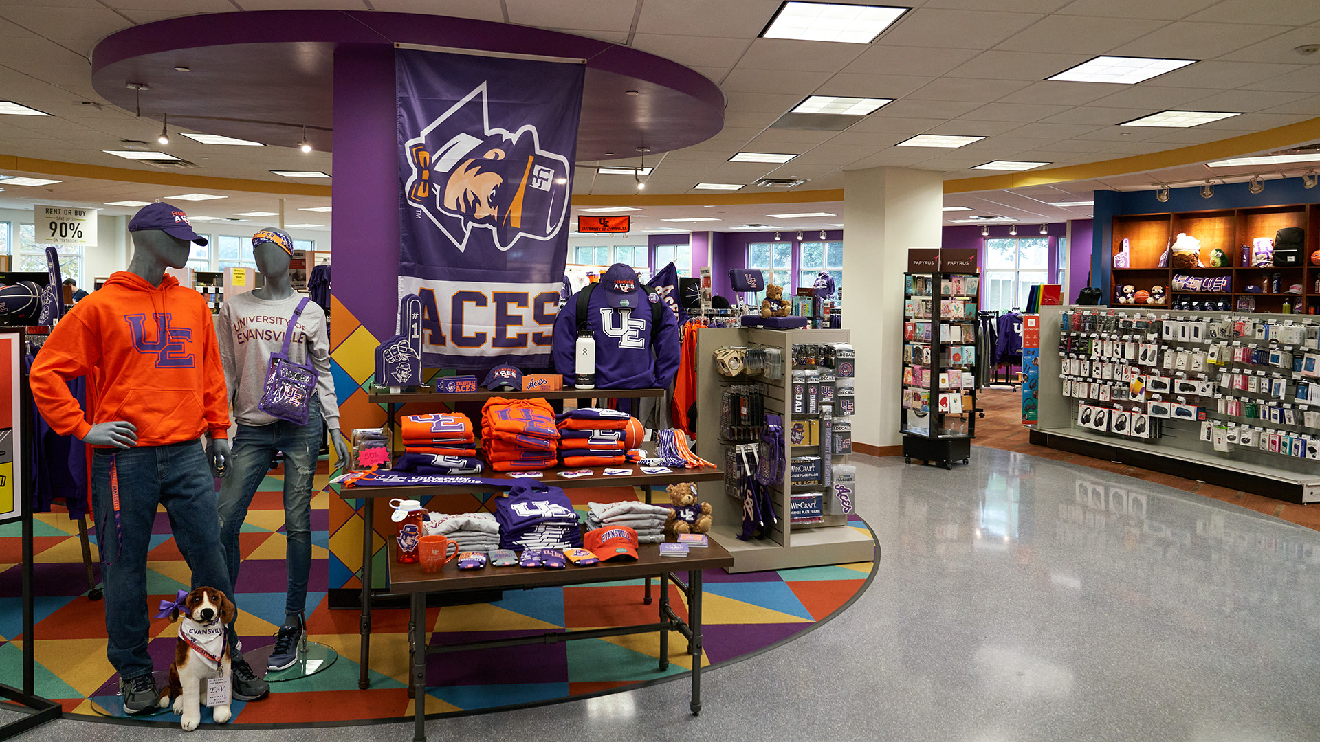 Students shopping at the UE Bookstore