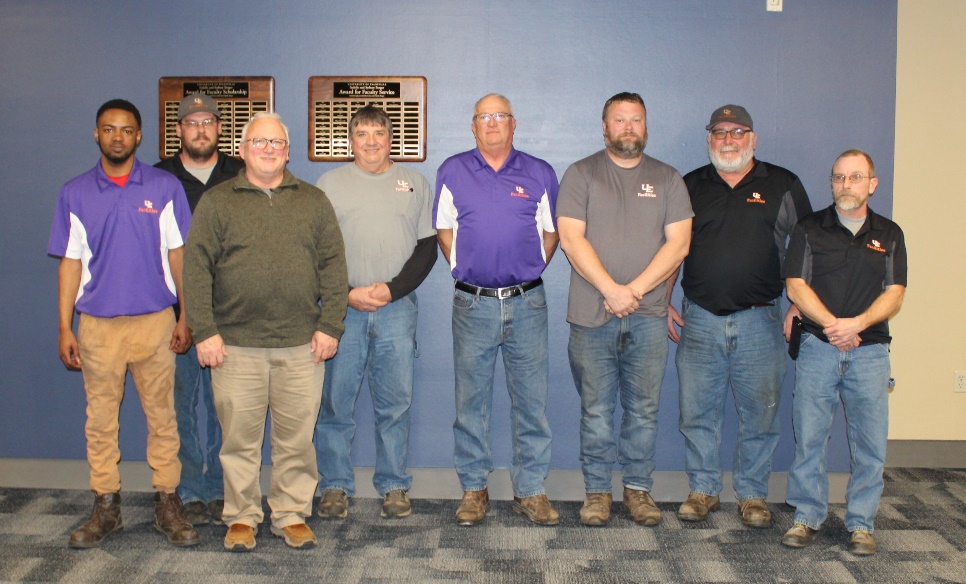 The Groundskeeping crew, pictured left to right, includes: Daeon Groves, Shaun Burden, Bob Dale, Kevin Crawford, Andy Bullock, Josh Cox, David Sellers, and Jim McDonald.