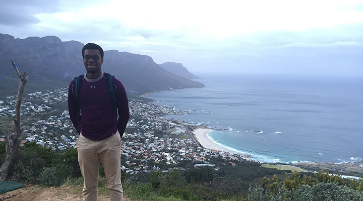 Student on a cliff