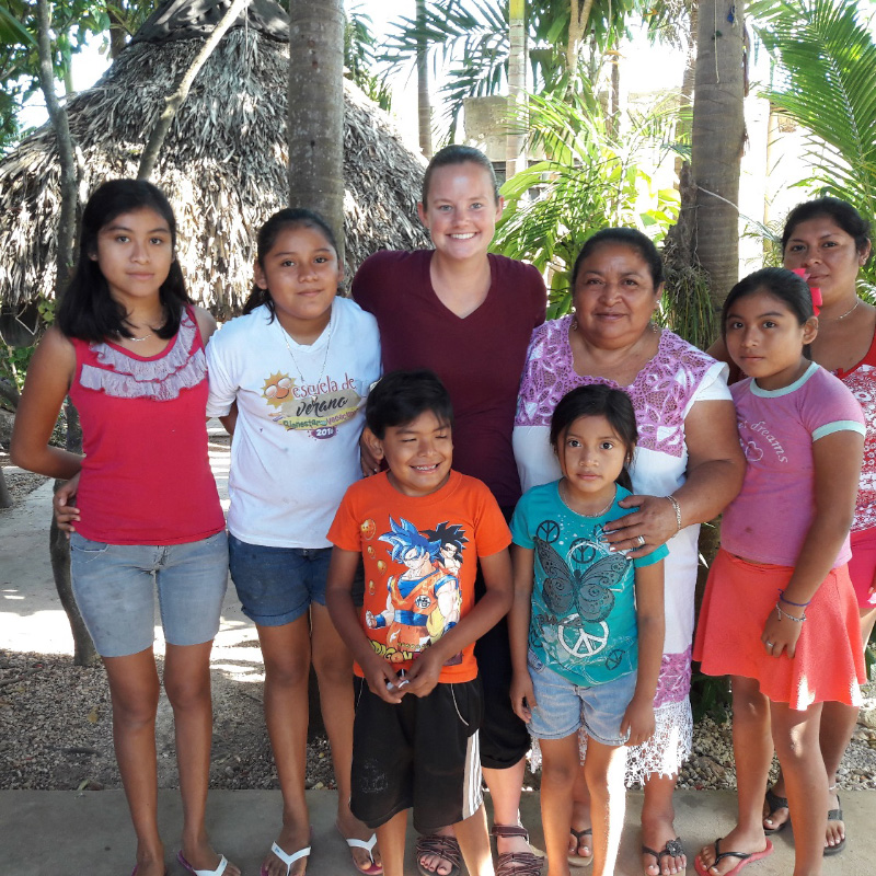 Kristen’s host family in the Mayan Village, Tinum