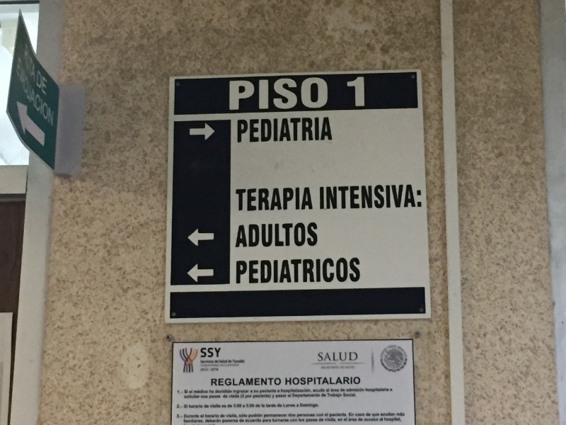 A sign in the hospital where Kristen worked