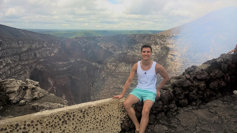 From Manuel Jara: Me at the Masaya Volcano in Masaya, Nicaragua.