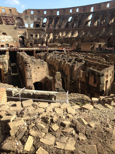 The inside of the Coliseum
