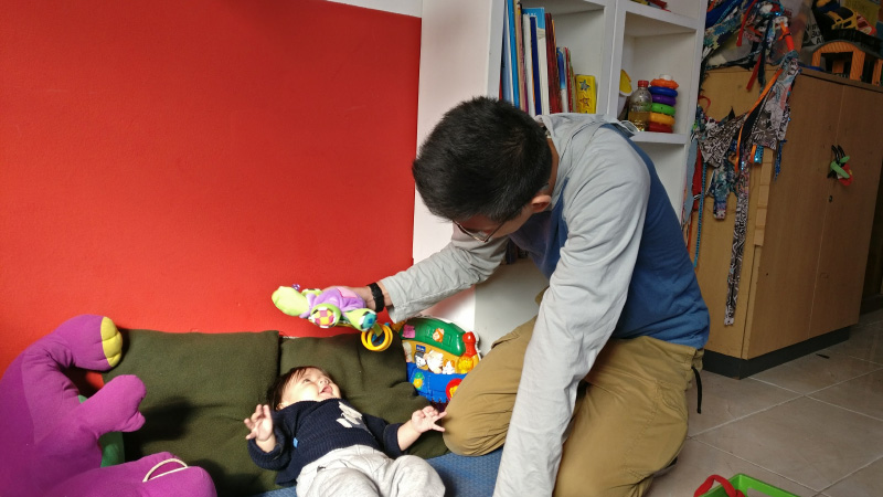 Toan with an infant
