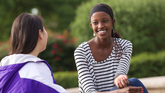 Students talking