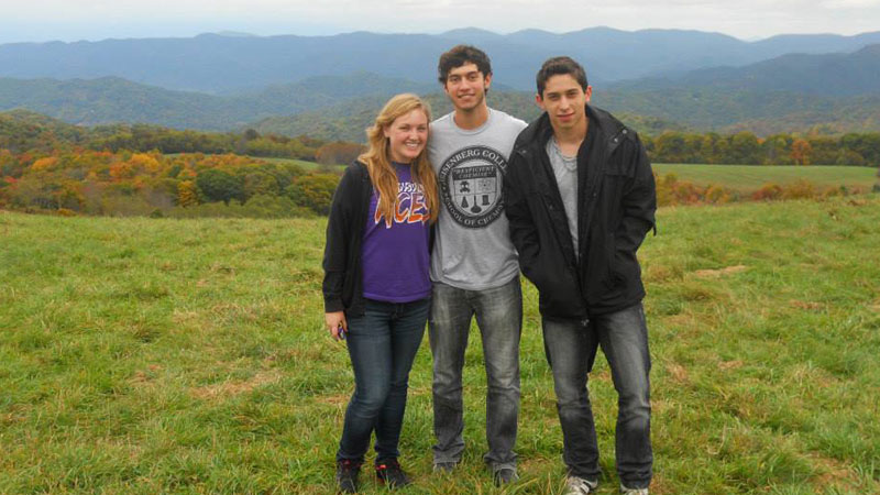 Venturing Crew students in field